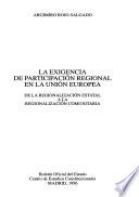 libro La Exigencia De Participación Regional En La Unión Europea